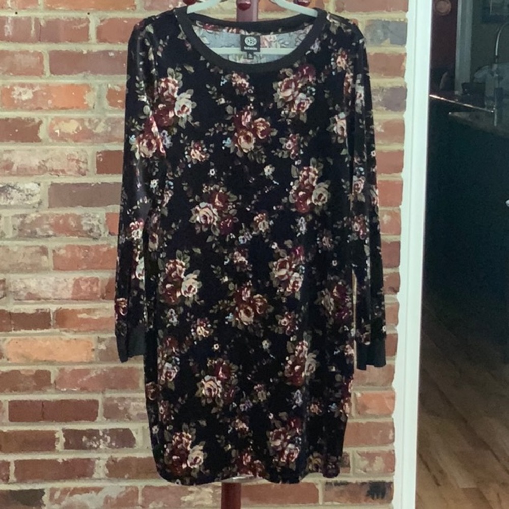 Bobeau Velvet Dress, Size Large